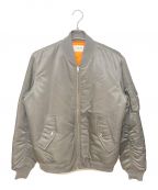 CELINEセリーヌ）の古着「Loose Bomber Jacket In Nylon Twill」｜グレー
