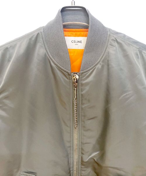 CELINE（セリーヌ）CELINE (セリーヌ) Loose Bomber Jacket In Nylon Twill グレー サイズ:46の古着・服飾アイテム