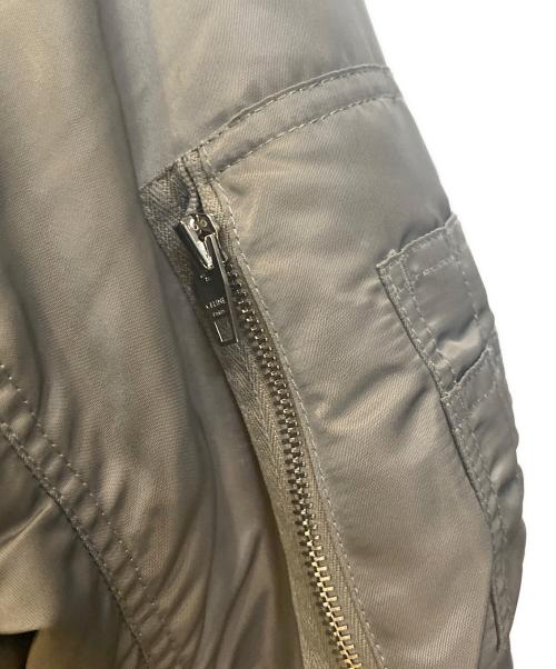 CELINE（セリーヌ）CELINE (セリーヌ) Loose Bomber Jacket In Nylon Twill グレー サイズ:46の古着・服飾アイテム