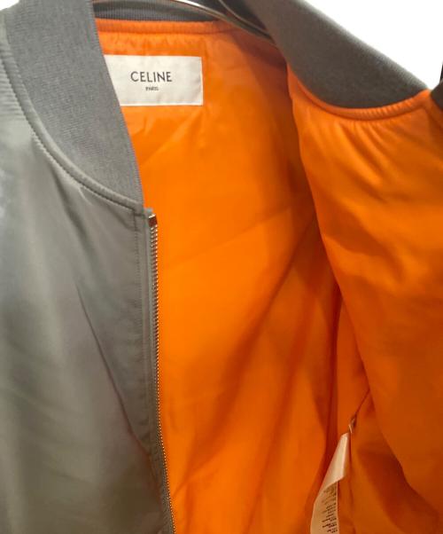 CELINE（セリーヌ）CELINE (セリーヌ) Loose Bomber Jacket In Nylon Twill グレー サイズ:46の古着・服飾アイテム