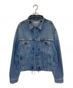 BALENCIAGAバレンシアガ）の古着「BLUE DENIM JACKET WITH LOGO」