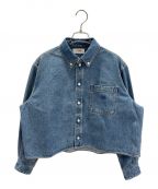 CELINEセリーヌ）の古着「22AW ユニオンオーシャンウォッシュ デニムクロップドシャツ」｜インディゴ