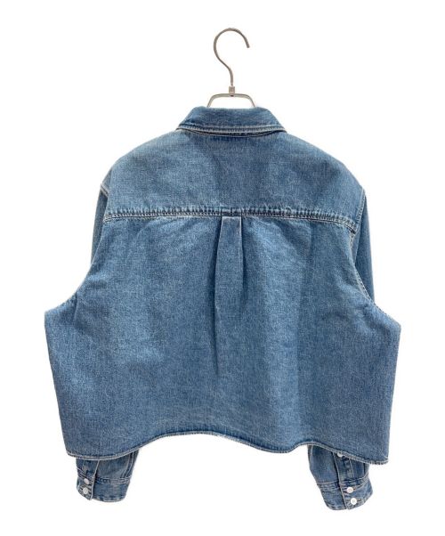 CELINE（セリーヌ）CELINE (セリーヌ) 22AW ユニオンオーシャンウォッシュ デニムクロップドシャツ インディゴ サイズ:Lの古着・服飾アイテム