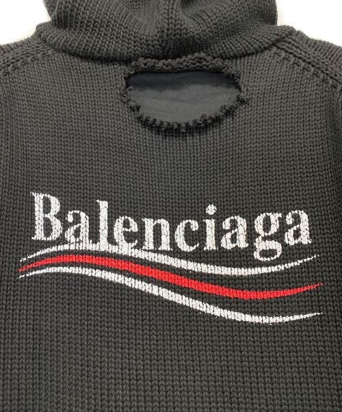 BALENCIAGA（バレンシアガ）BALENCIAGA (バレンシアガ) Campaign Destroyed Hoodie ブラック サイズ:Sの古着・服飾アイテム