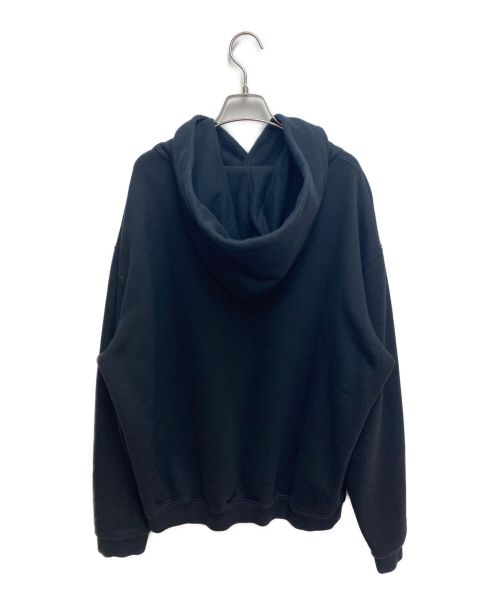 Maison Margiela（メゾンマルジェラ）Maison Margiela (メゾンマルジェラ) エンブロイダード ロゴ フーディー ブラック サイズ:44の古着・服飾アイテム