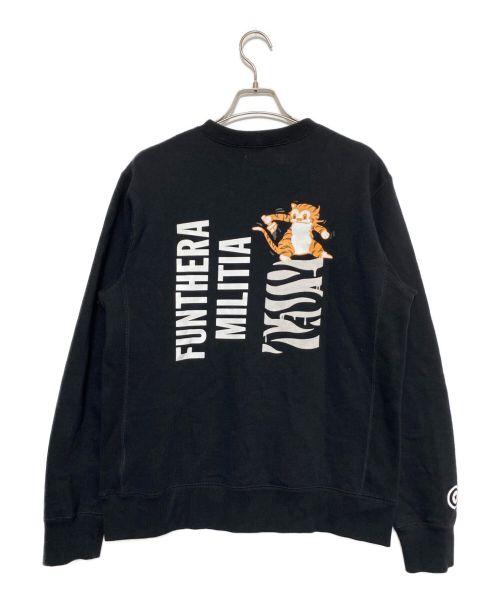 A BATHING APE（ア ベイシング エイプ）A BATHING APE (ア ベイシング エイプ) TIGER HEAVY WEIGHT CREWNECK ブラック サイズ:XLの古着・服飾アイテム