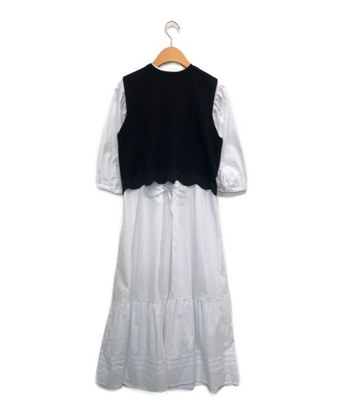 JUSGLITTY（ジャスグリッティー）JUSGLITTY (ジャスグリッティー) スカラベスト×シャツワンピースSET ホワイト サイズ:2の古着・服飾アイテム