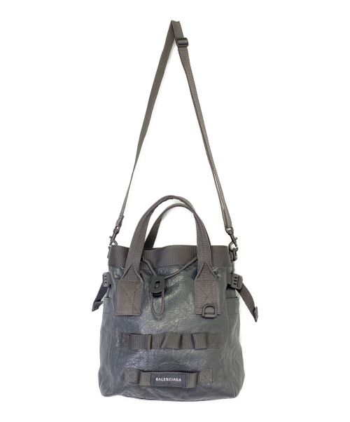 BALENCIAGA（バレンシアガ）BALENCIAGA (バレンシアガ) Army スモールトートバッグ グレー サイズ:-の古着・服飾アイテム