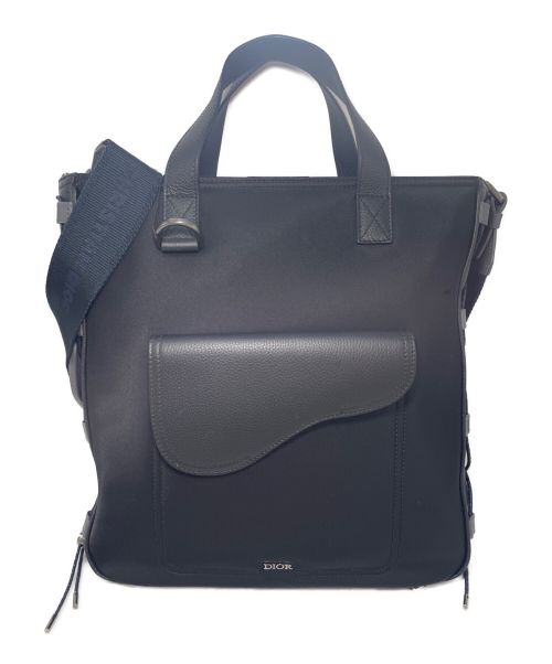 Christian Dior（クリスチャン ディオール）Christian Dior (クリスチャン ディオール) sacai (サカイ) 22AW サドルトートバッグ ブラック サイズ:-の古着・服飾アイテム