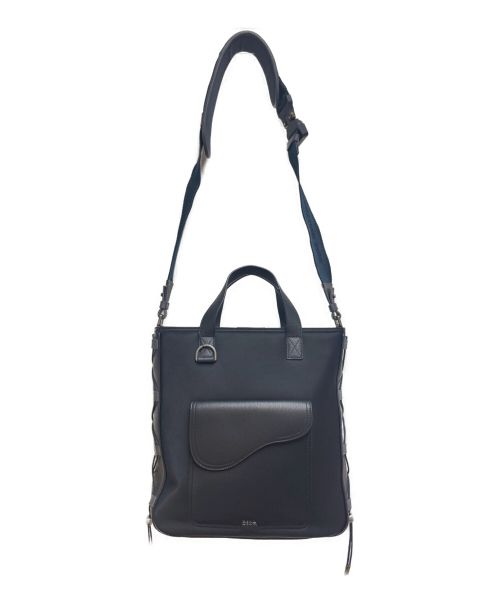Christian Dior（クリスチャン ディオール）Christian Dior (クリスチャン ディオール) sacai (サカイ) 22AW サドルトートバッグ ブラック サイズ:-の古着・服飾アイテム