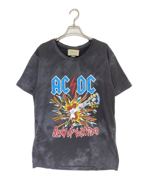 GUCCI（グッチ）GUCCI (グッチ) AC/DCプリントTシャツ ブラック サイズ:Sの古着・服飾アイテム