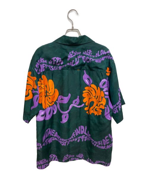 MARNI（マルニ）MARNI (マルニ) camp collar floral slogan shirt グリーン サイズ:44の古着・服飾アイテム