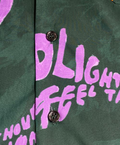 MARNI（マルニ）MARNI (マルニ) camp collar floral slogan shirt グリーン サイズ:44の古着・服飾アイテム