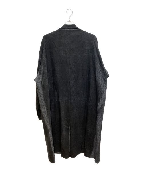 Yohji Yamamoto pour homme（ヨウジヤマモト プールオム）Yohji Yamamoto pour homme (ヨウジヤマモト プールオム) ジャガードグレンチェックロングジャケット ブラック×グレー サイズ:3の古着・服飾アイテム
