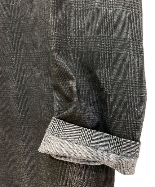 Yohji Yamamoto pour homme（ヨウジヤマモト プールオム）Yohji Yamamoto pour homme (ヨウジヤマモト プールオム) ジャガードグレンチェックロングジャケット ブラック×グレー サイズ:3の古着・服飾アイテム