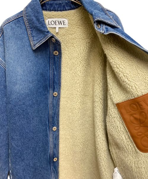 LOEWE（ロエベ）LOEWE (ロエベ) プリントオーバーサイズデニムシャツジャケット インディゴ サイズ:46の古着・服飾アイテム