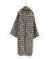 GUCCI (グッチ) スクエアGチェックツイードコート ブラック×ベージュ サイズ:36：198000円