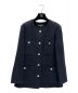 CHANEL（シャネル）の古着「ノーカラーツイードジャケット」｜ネイビー