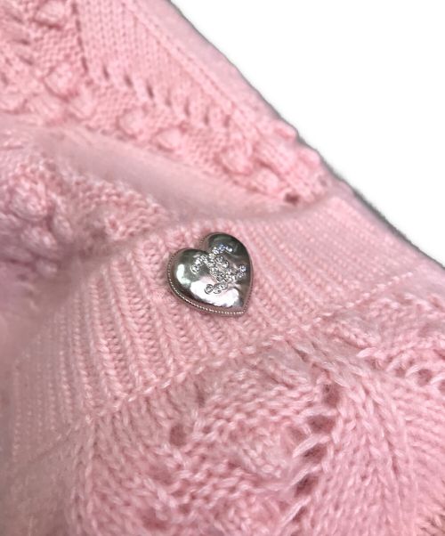 CHANEL（シャネル）CHANEL (シャネル) カシミヤVネックカーディガン ピンク サイズ:38の古着・服飾アイテム