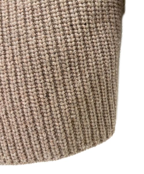 BRUNELLO CUCINELLI（ブルネロクチネリ）BRUNELLO CUCINELLI (ブルネロクチネリ) ファーフードカシミヤニットカーディガン ベージュ サイズ:Sの古着・服飾アイテム