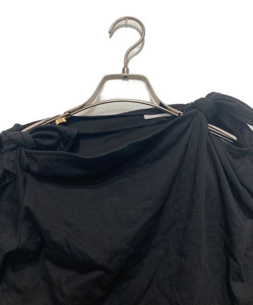 ADEAM（アディアム）ADEAM (アディアム) アシンメトリータイTシャツ ブラック サイズ:SIZE2の古着・服飾アイテム