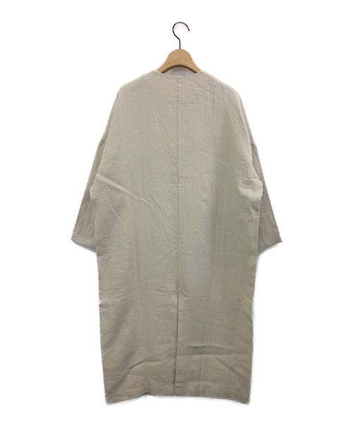 evam eva（エヴァムエヴァ）evam eva (エヴァムエヴァ) raising linen coat ベージュ サイズ:-の古着・服飾アイテム