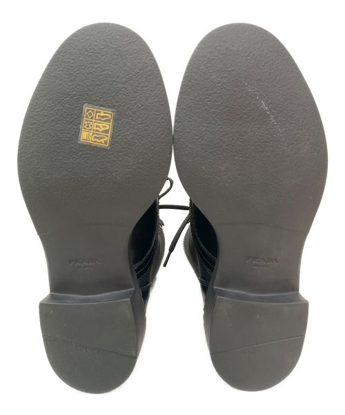 PRADA（プラダ）PRADA (プラダ) レースアップブーツ ブラック サイズ:34　1/2の古着・服飾アイテム