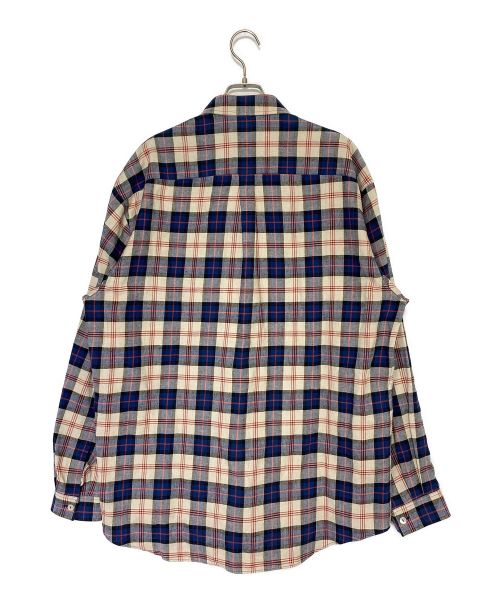 GUCCI（グッチ）GUCCI (グッチ) DISNEY (ディズニー) Donald Duck Plaid Long Sleeves Shirt ネイビー サイズ:SIZE 50の古着・服飾アイテム