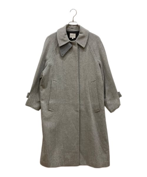 Demi-Luxe Beams（デミルクス ビームス）Demi-Luxe BEAMS (デミルクス ビームス) ロング ステンカラーコート ライトグレー サイズ:36の古着・服飾アイテム