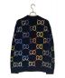 GUCCI (グッチ) GGジャガードマルチカラーカーディガン ブラック サイズ:XS：118000円