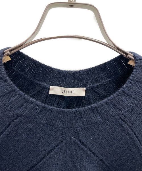 CELINE（セリーヌ）CELINE (セリーヌ) スリーブラインニット ネイビー サイズ:XSの古着・服飾アイテム