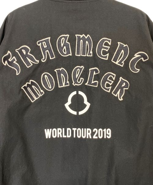 MONCLER（モンクレール）MONCLER (モンクレール) FRAGMENT DESIGN (フラグメント デザイン) RAGGAE Varsity Jacket ブラック×ホワイト サイズ:2の古着・服飾アイテム