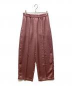 Curensologyカレンソロジー）の古着「サテンストレートパンツ」｜ピンク