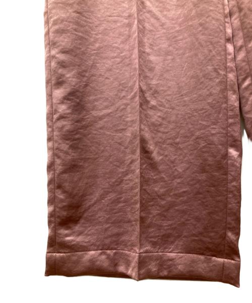 Curensology（カレンソロジー）Curensology (カレンソロジー) サテンストレートパンツ ピンク サイズ:freeの古着・服飾アイテム