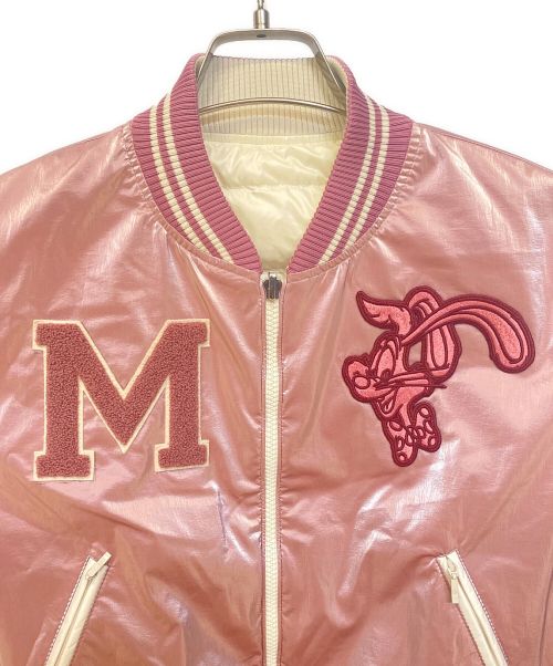 MONCLER（モンクレール）MONCLER (モンクレール) DAREB BOMBER ピンク×ホワイトの古着・服飾アイテム
