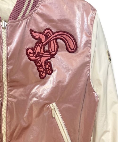 MONCLER（モンクレール）MONCLER (モンクレール) DAREB BOMBER ピンク×ホワイトの古着・服飾アイテム