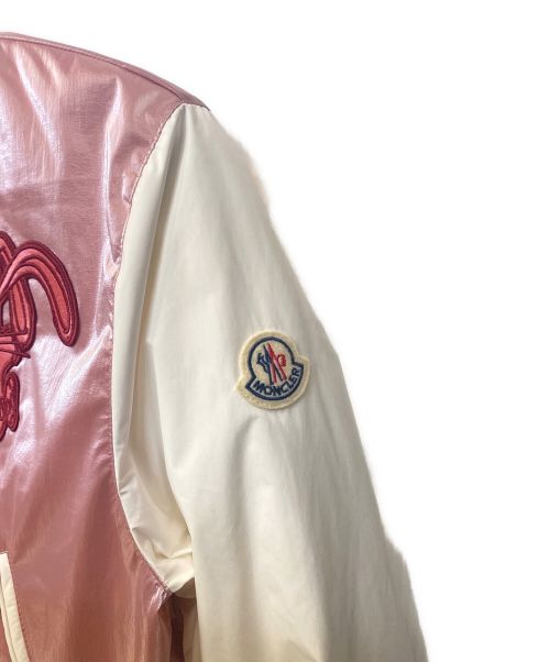 MONCLER（モンクレール）MONCLER (モンクレール) DAREB BOMBER ピンク×ホワイトの古着・服飾アイテム