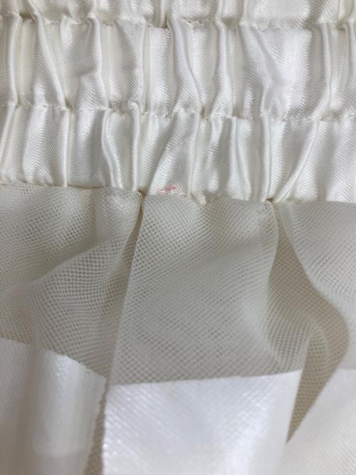 NAKAGAMI（ナカガミ）NAKAGAMI (ナカガミ) ハンドプリーツスカート ホワイト サイズ:Mの古着・服飾アイテム