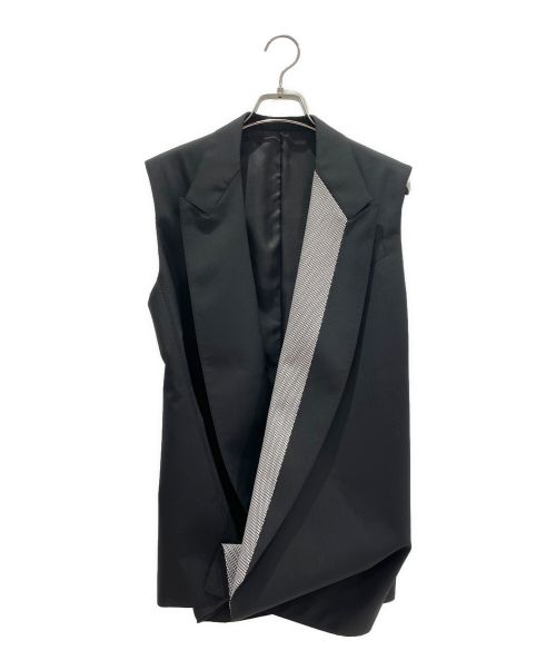 LOUIS VUITTON（ルイ ヴィトン）LOUIS VUITTON (ルイ ヴィトン) タイディテールノースリーブラップブレザー ブラック サイズ:34 未使用品の古着・服飾アイテム