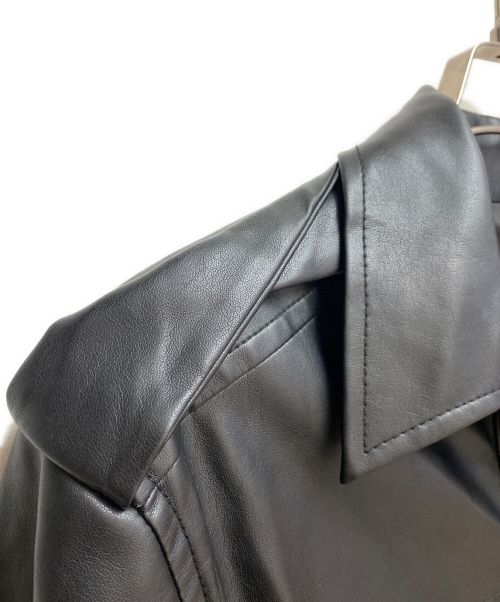CORNERSTONE（コーナーストーン）CORNERSTONE (コーナーストーン) エコレザージャケット ブラック サイズ:48の古着・服飾アイテム