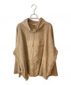 AURALEEオーラリー）の古着「23SS GOAT SUEDE P/O BLOUSON(ゴートスウェードプルオーバーブルゾン)」｜カーキベージュ