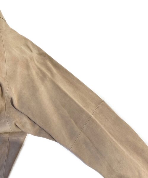AURALEE（オーラリー）AURALEE (オーラリー) 23SS GOAT SUEDE P/O BLOUSON(ゴートスウェードプルオーバーブルゾン) カーキベージュ サイズ:3の古着・服飾アイテム