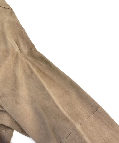 AURALEE（オーラリー）AURALEE (オーラリー) 23SS GOAT SUEDE P/O BLOUSON(ゴートスウェードプルオーバーブルゾン) カーキベージュ サイズ:3の古着・服飾アイテム