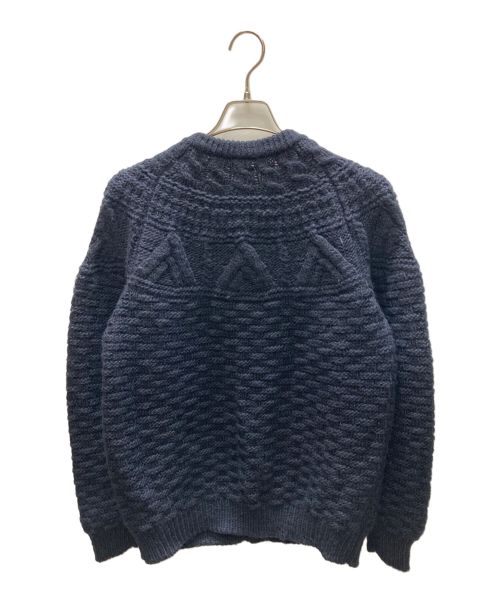 BATONER（バトナ―）BATONER (バトナ―) MOHAIR NORDIC DRIVERS KNIT ネイビー サイズ:3の古着・服飾アイテム
