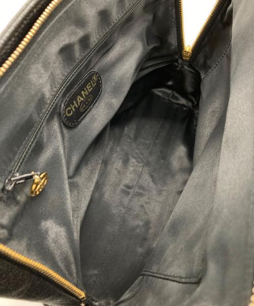 CHANEL（シャネル）CHANEL (シャネル) キャビアスキン チェーントートバッグ ブラックの古着・服飾アイテム