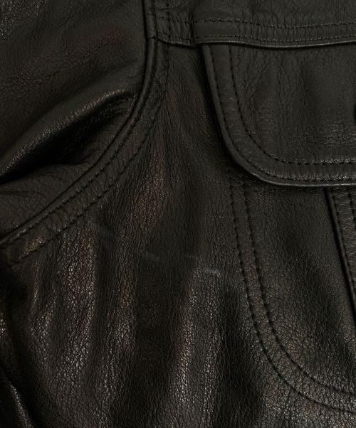 DAIRIKU（ダイリク）DAIRIKU (ダイリク) Darry Leather Jacket ブラック サイズ:Lの古着・服飾アイテム