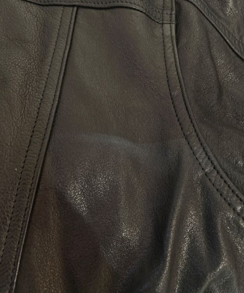 DAIRIKU（ダイリク）DAIRIKU (ダイリク) Darry Leather Jacket ブラック サイズ:Lの古着・服飾アイテム