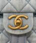 中古・古着 CHANEL (シャネル) マトラッセ ココマーク デニム リュック インディゴ：320000円