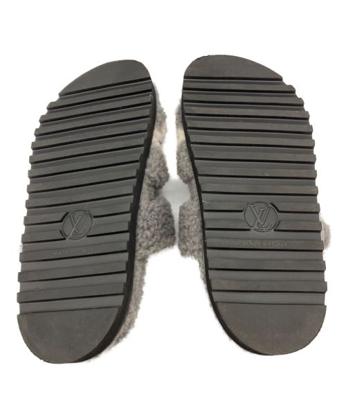 LOUIS VUITTON（ルイ ヴィトン）LOUIS VUITTON (ルイ ヴィトン) パセオ・ライン ミュール グレー サイズ:36の古着・服飾アイテム