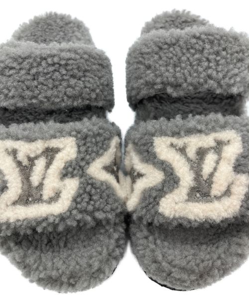 LOUIS VUITTON（ルイ ヴィトン）LOUIS VUITTON (ルイ ヴィトン) パセオ・ライン ミュール グレー サイズ:36の古着・服飾アイテム